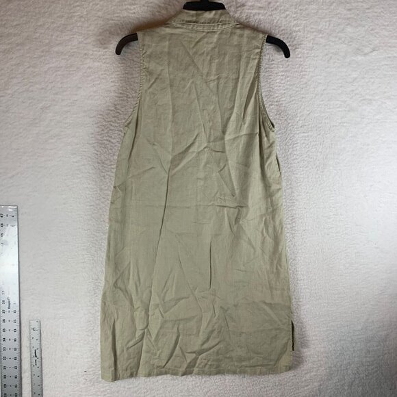 Chelsea & Theodore Women's Hi-Low Sleeveless Linen Sheath Mini Dress Sz XS 10047 - Picture 5 of 7